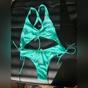 Teal "Bikini" One Piece